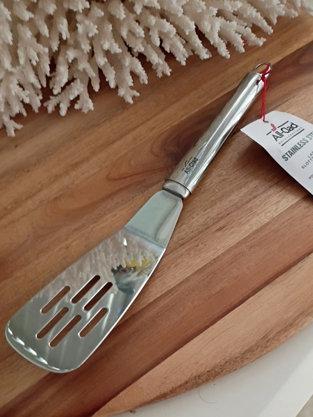 All Clad NWT Stainless Steel Slotted Turner - Silver - Picture 5 of 6